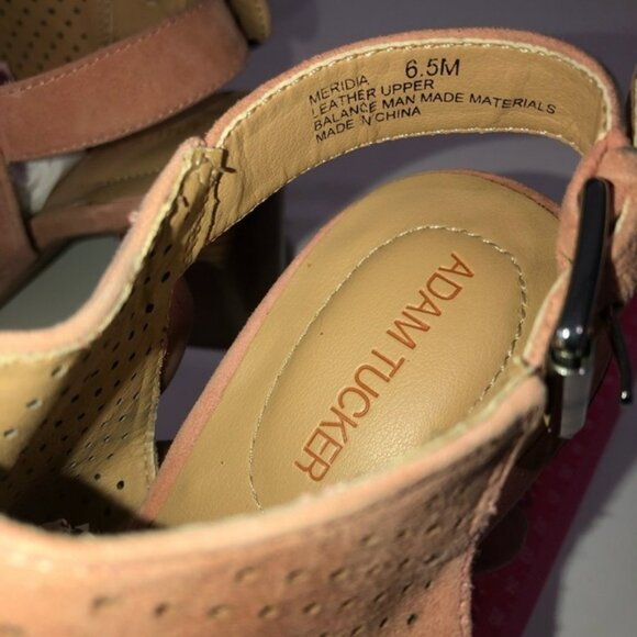 Adam Tucker perforated peep toe sandal - Picture 5 of 7